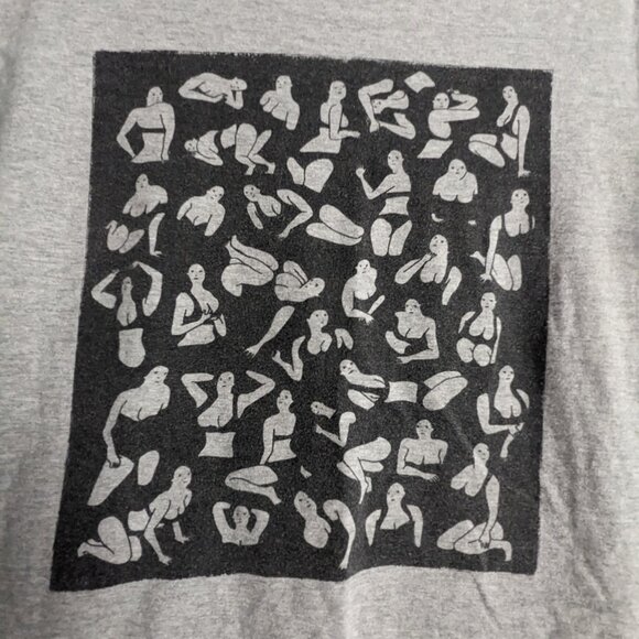 Graniph Womens Short Sleeve Graphic T-Shirt Gray - Picture 3 of 7